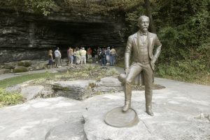 Jack on the Rocks in front of water source | Photo courtesy of Jack Daniel's Distillery 